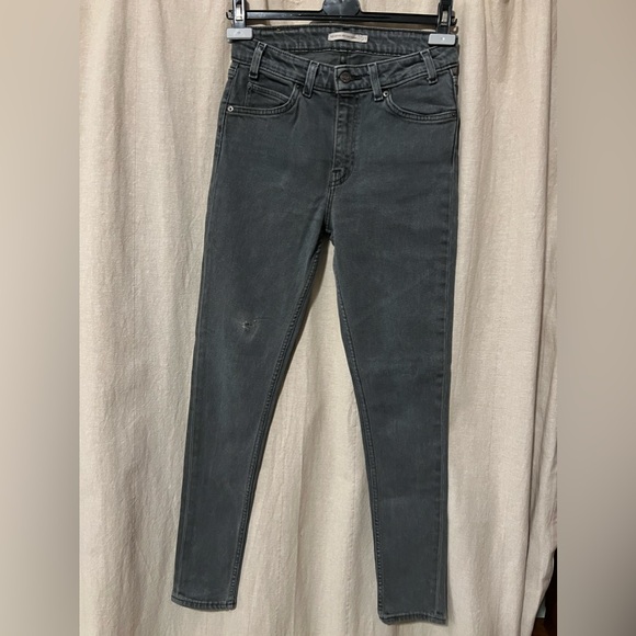 Levi’s 721 Vintage Orange Tab Black High-Rise Skinny Jeans size 27 - Picture 4 of 10